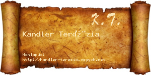 Kandler Terézia névjegykártya